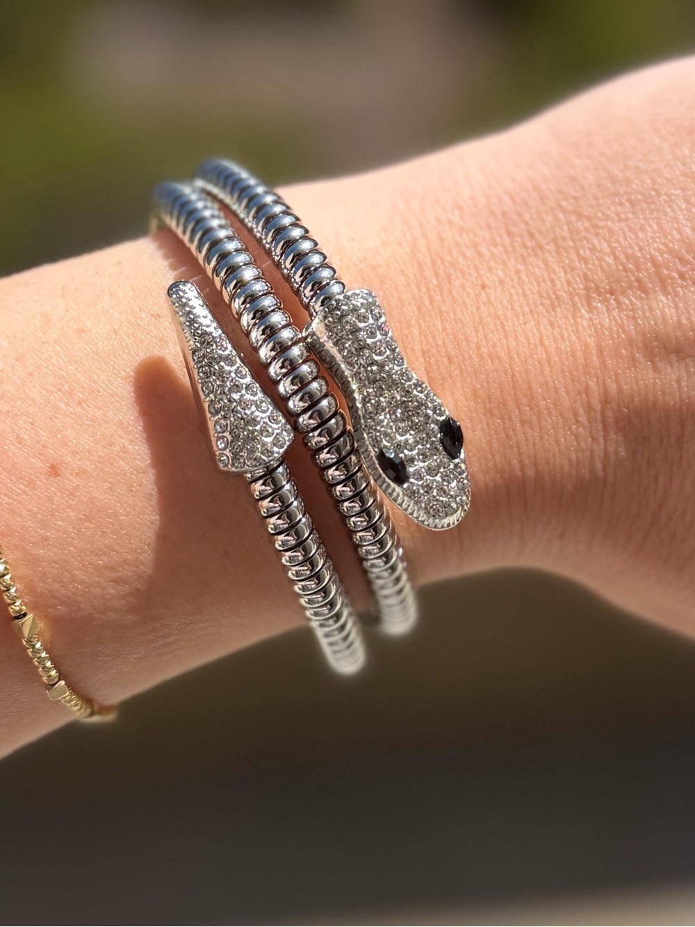 Silver Snake Wrap Bracelet - Women's Jewelry